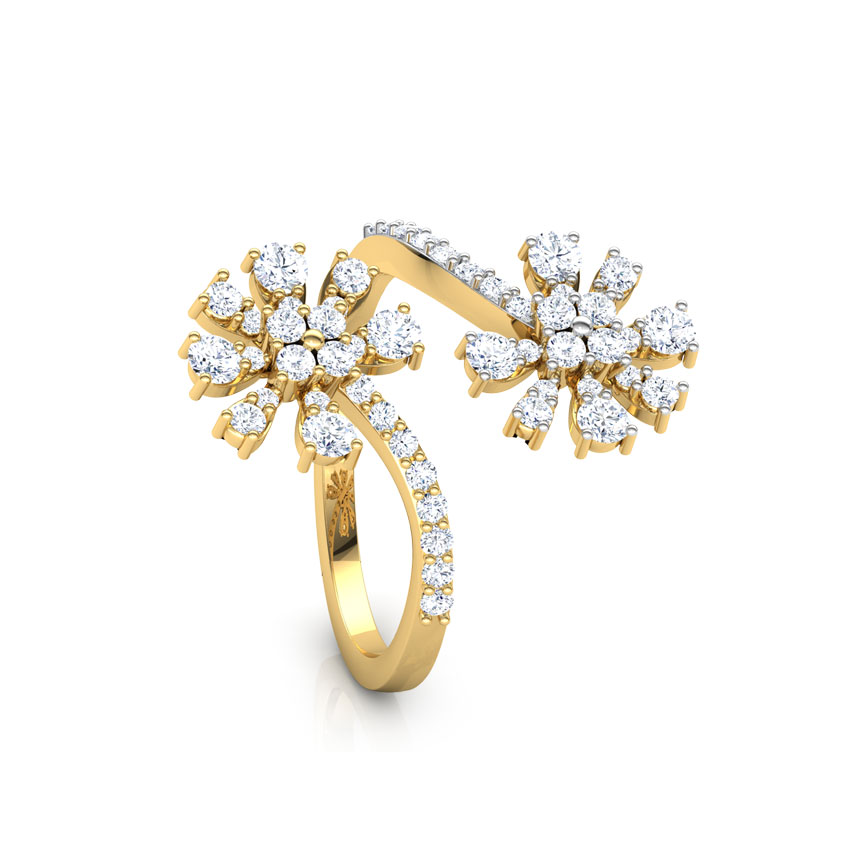 Duo Floweret Diamond Ring Duo Floweret Diamond Ring