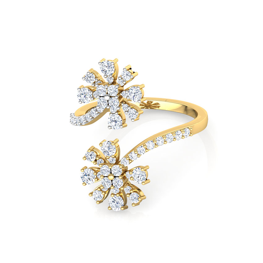 Duo Floweret Diamond Ring Duo Floweret Diamond Ring