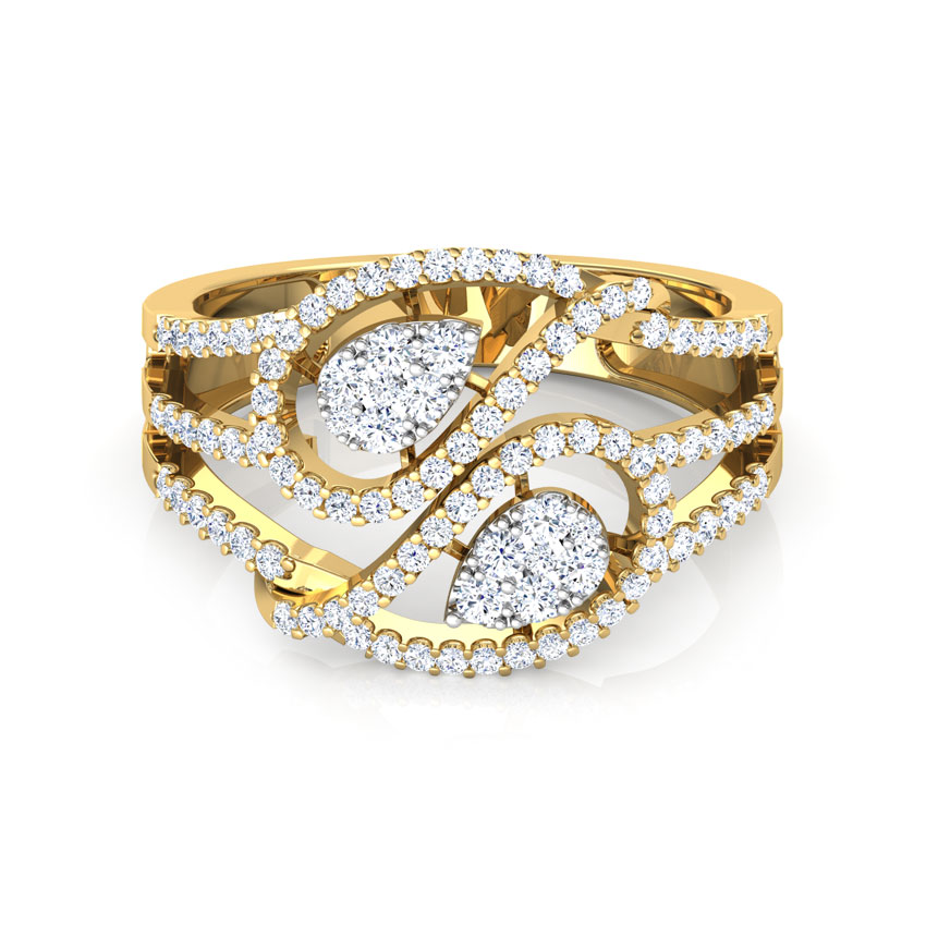 Enclosed Drop Diamond Ring