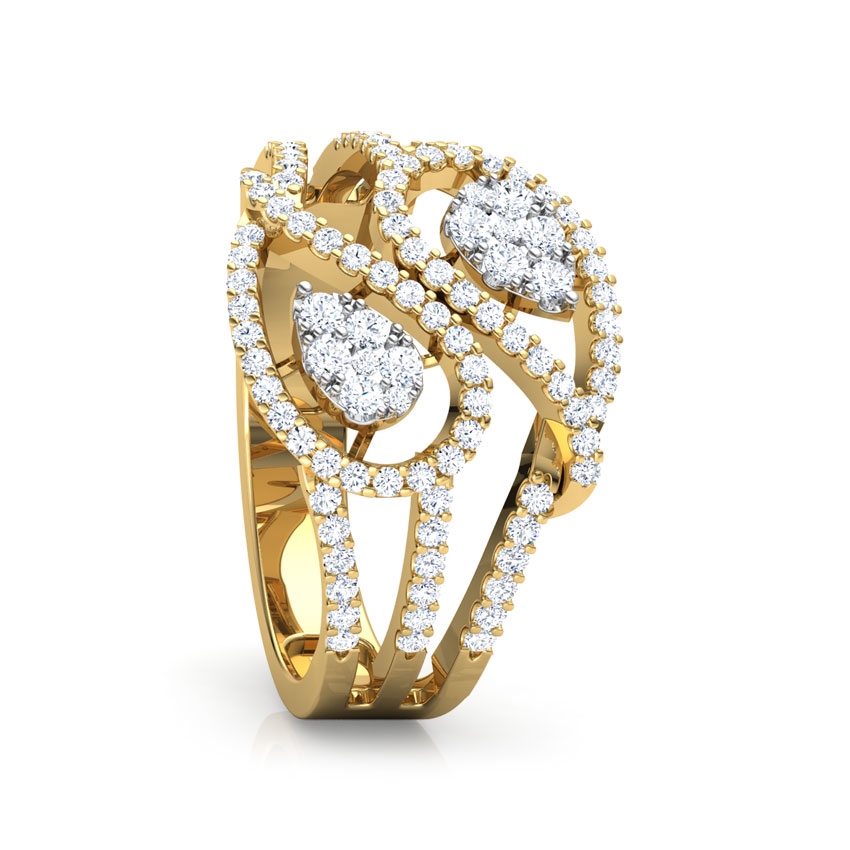 Enclosed Drop Diamond Ring