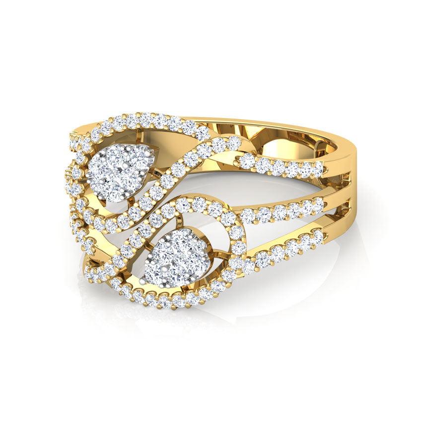 Enclosed Drop Diamond Ring