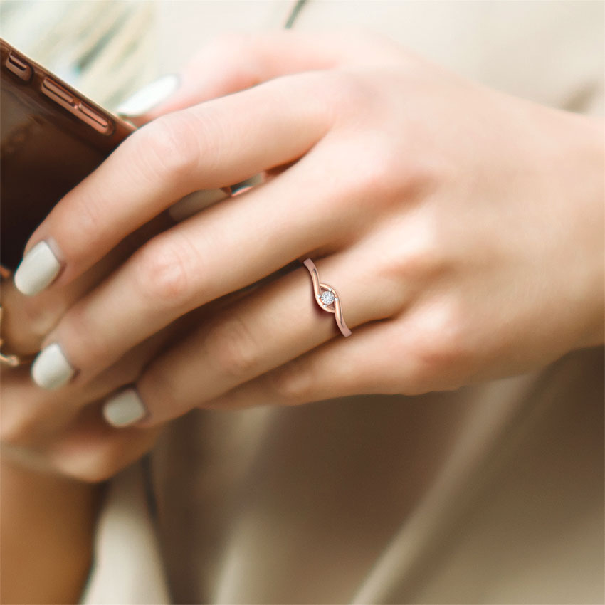 Curve Miracle Plate Diamond Ring Curve Miracle Plate Diamond Ring