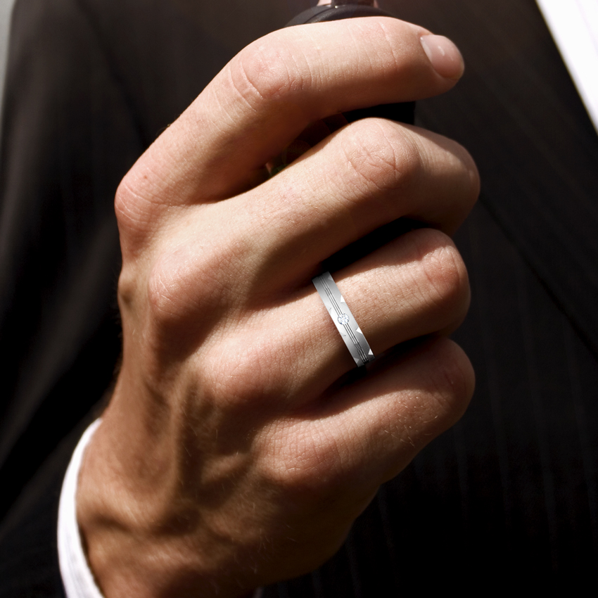 Diamond,Platinum Rings Platinum 950 Platinum Edith Platinum Band for Him