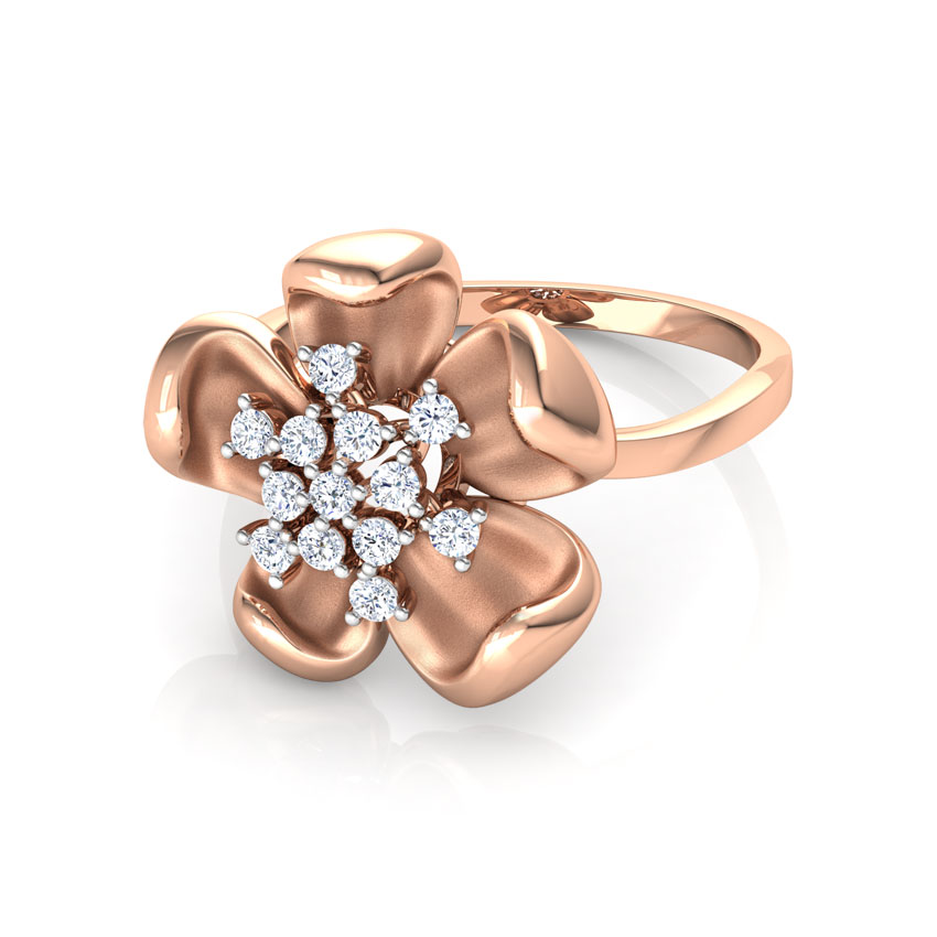 Periwinkle Floret Diamond Ring