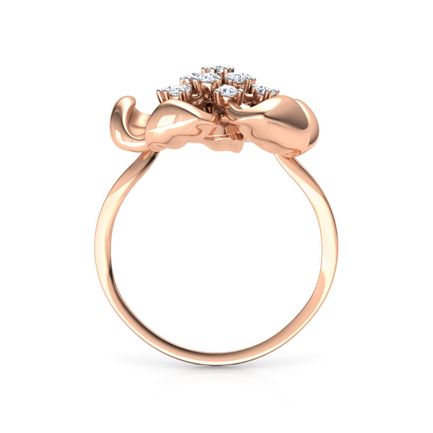 Periwinkle Floret Diamond Ring