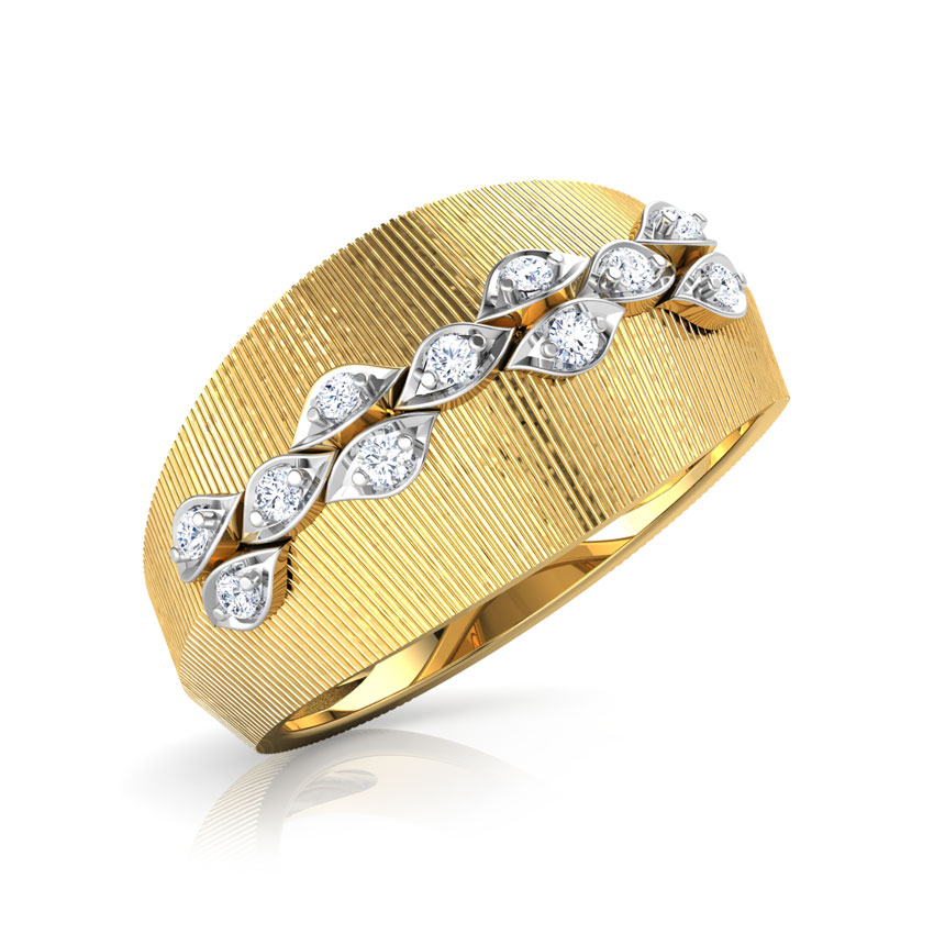Linear Petals Brocade Ring