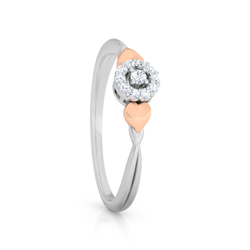 Glowing Halo Promise Diamond Ring