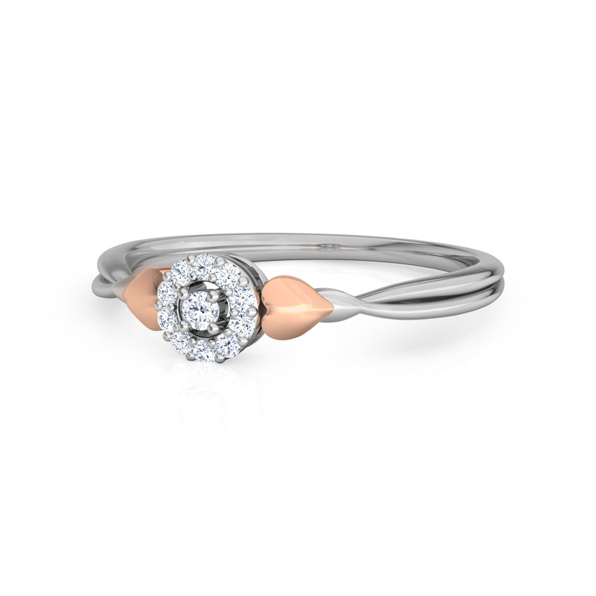 Glowing Halo Promise Diamond Ring