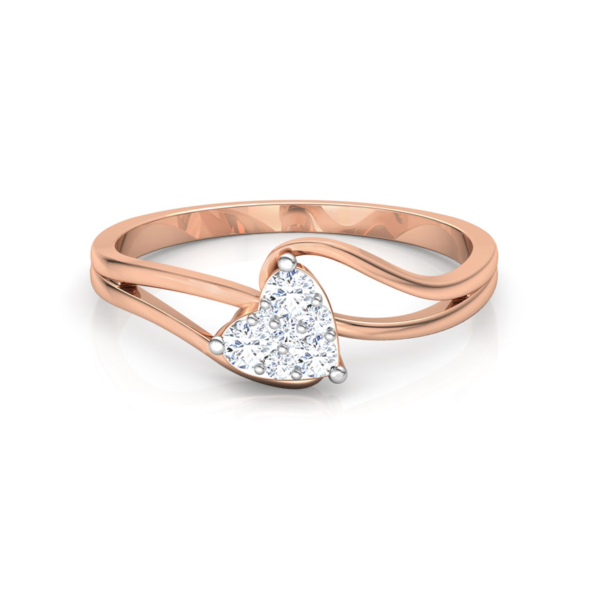 Glittering Heart Promise Diamond Ring