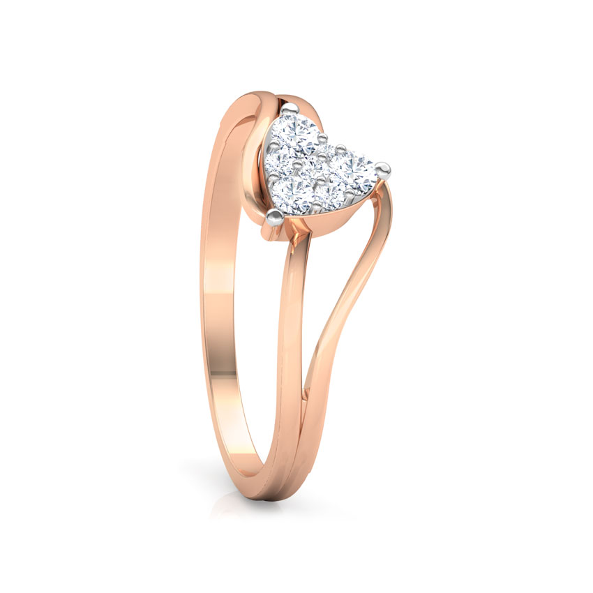 Glittering Heart Promise Diamond Ring