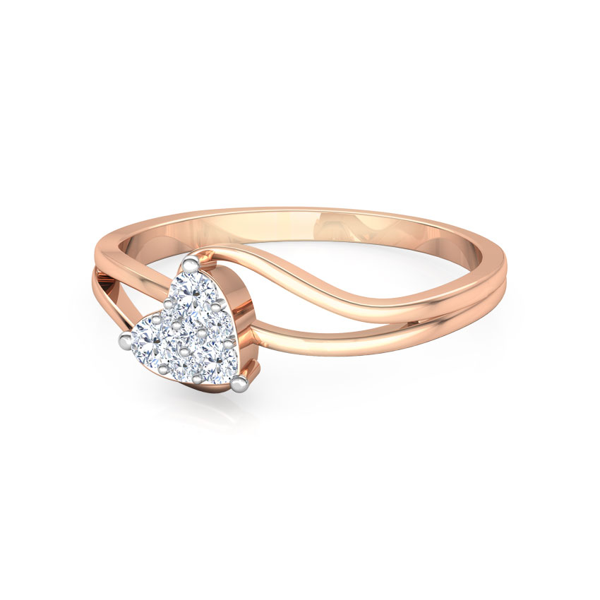 Glittering Heart Promise Diamond Ring