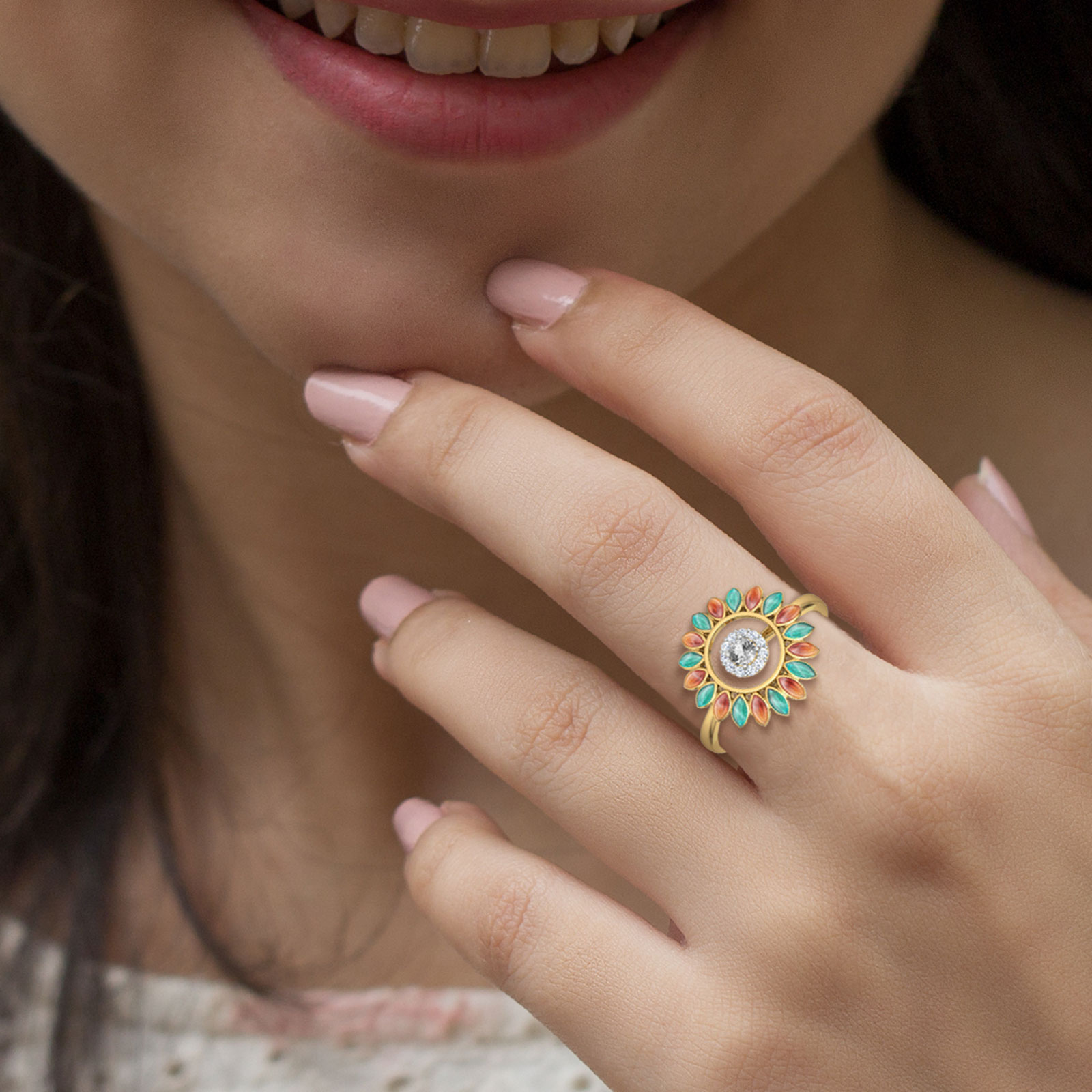 Fizaa Daisy Diamond Ring Fizaa Daisy Diamond Ring