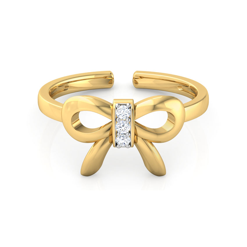 Lucid Bow Diamond Midi Ring
