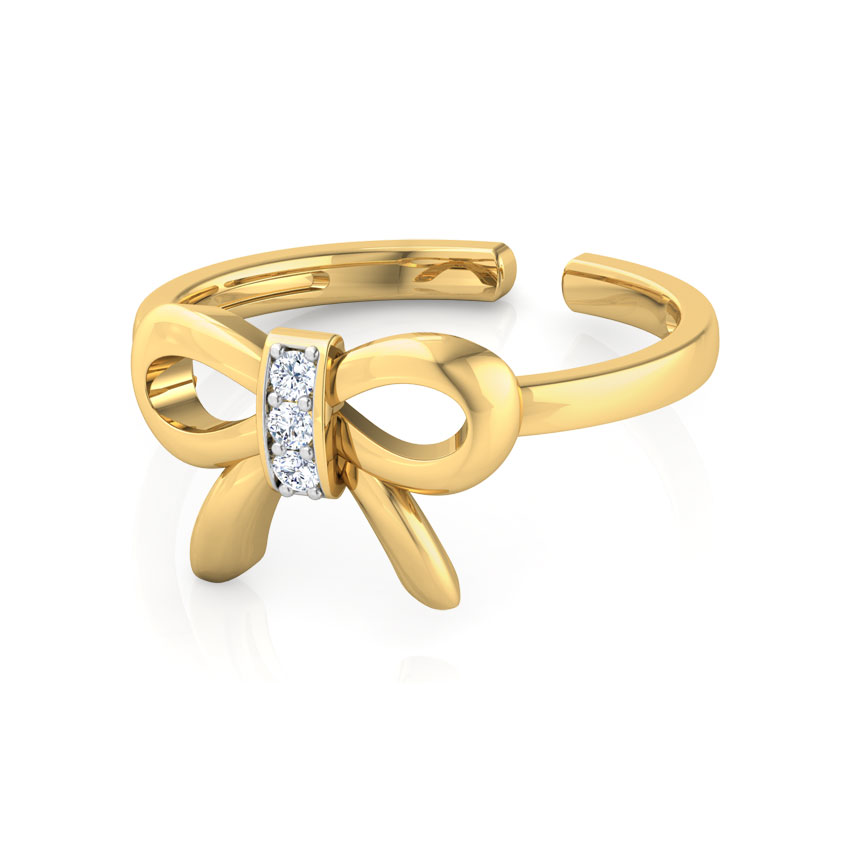 Lucid Bow Diamond Midi Ring