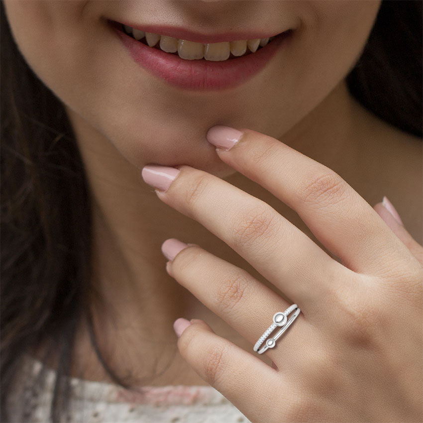 Dewdrops Linear Diamond Ring