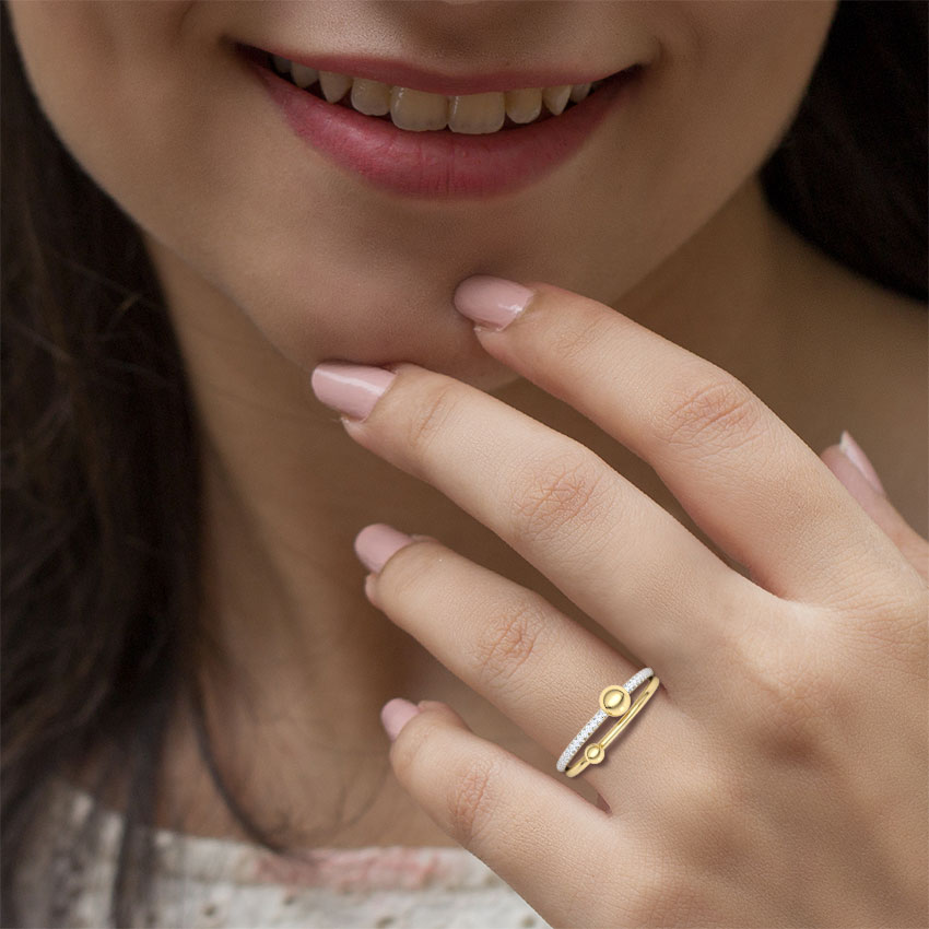 Dewdrops Linear Diamond Ring