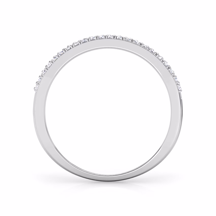 Diamond Rings 18 Karat White Gold Linear Diamond Band