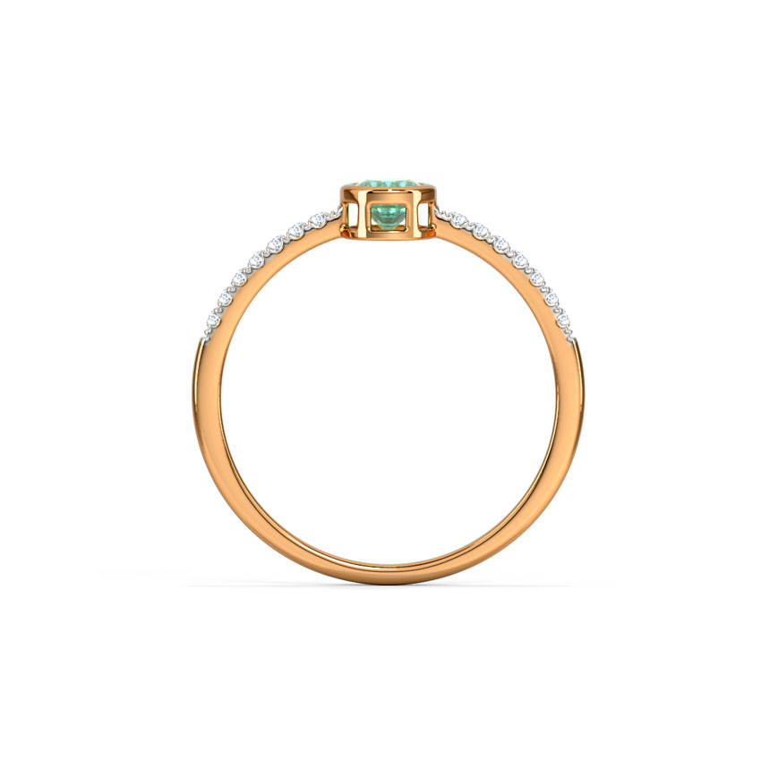 Topaz Ovate Diamond Ring