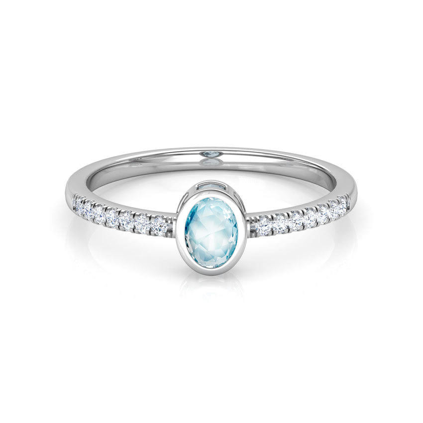 Topaz Ovate Diamond Ring Topaz Ovate Diamond Ring