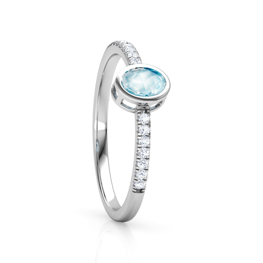 Topaz Ovate Diamond Ring Topaz Ovate Diamond Ring