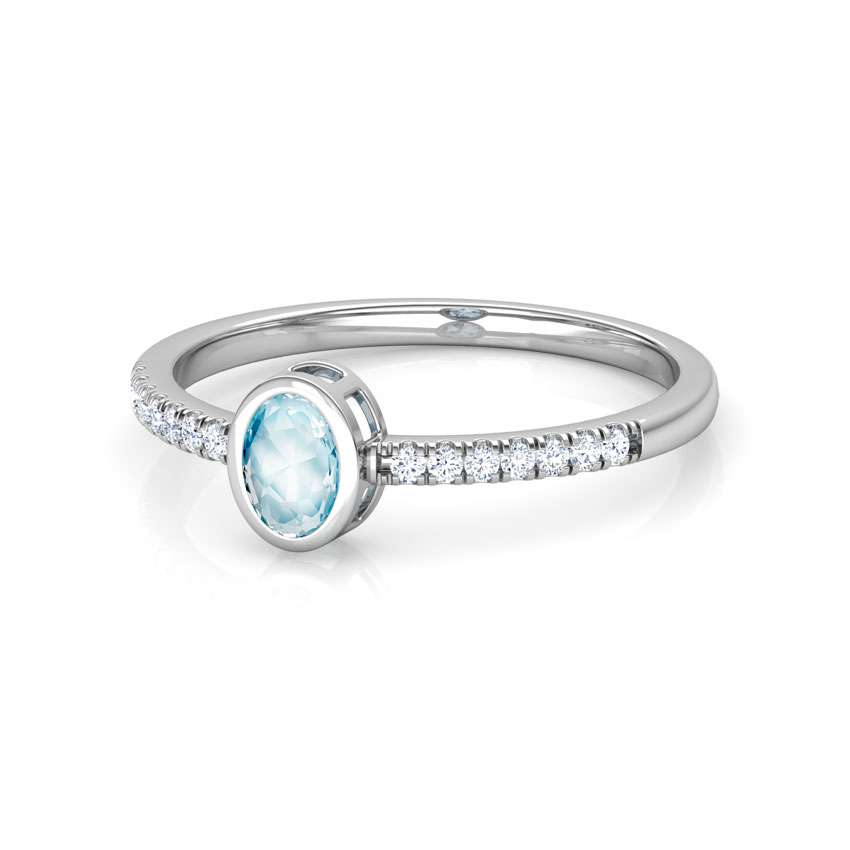 Topaz Ovate Diamond Ring Topaz Ovate Diamond Ring