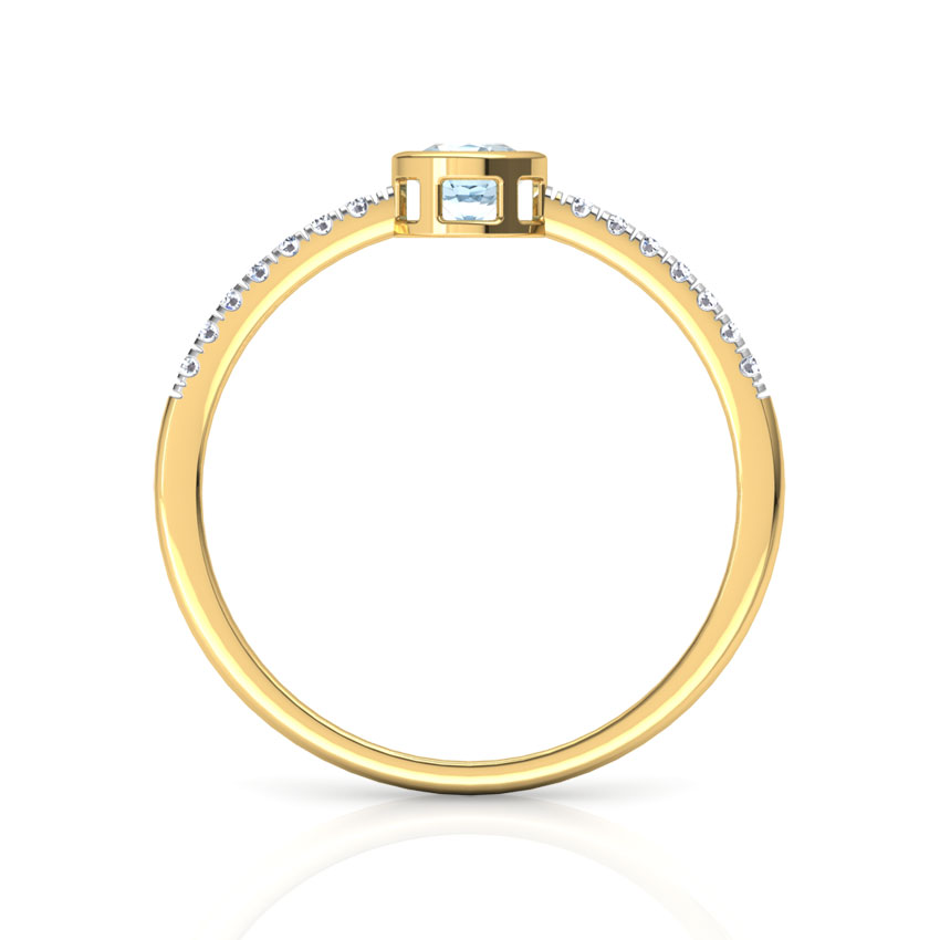 Topaz Ovate Diamond Ring