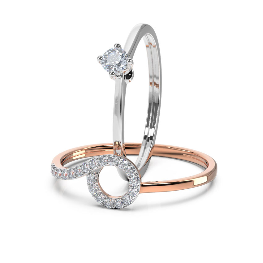 Curvature Twin Diamond Rings