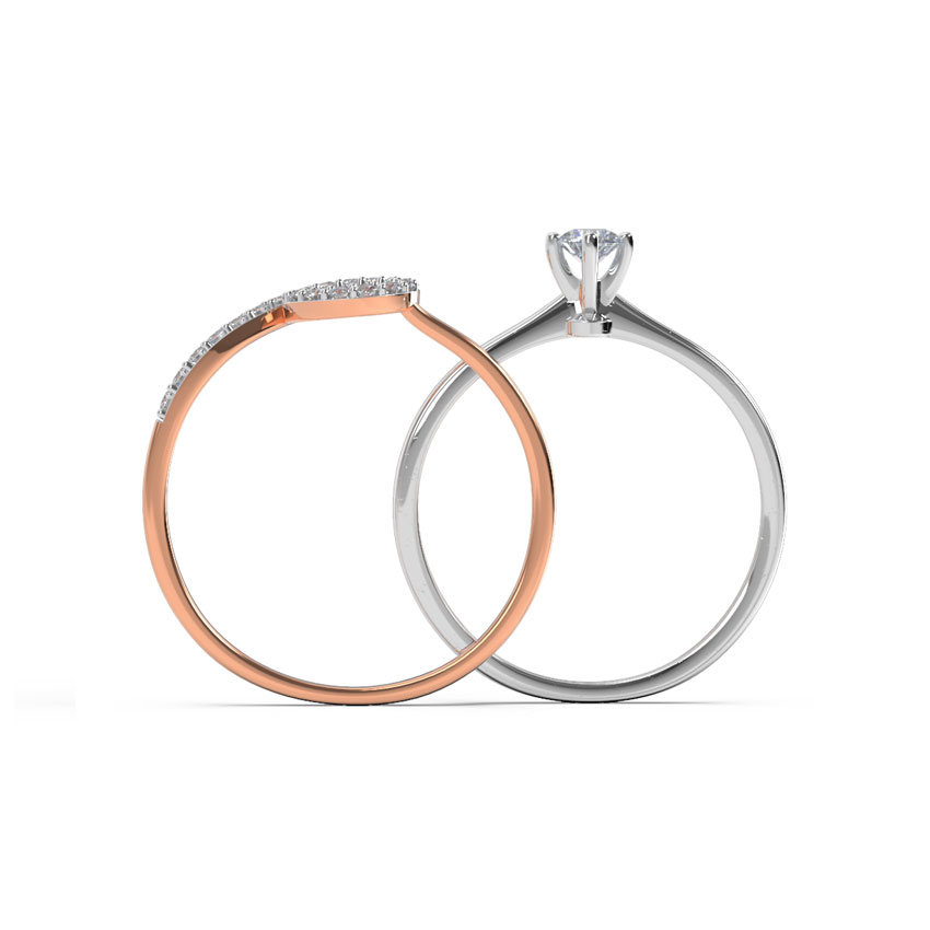Curvature Twin Diamond Rings