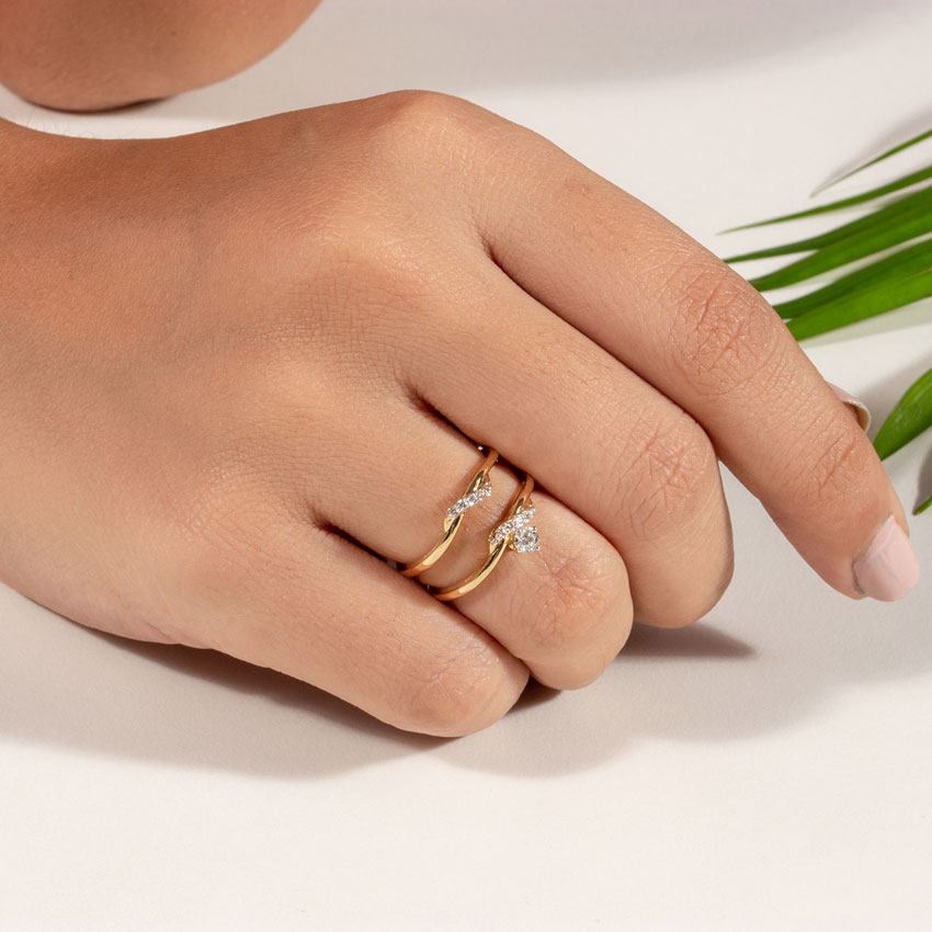 Swerve Twin Diamond Rings Swerve Twin Diamond Rings