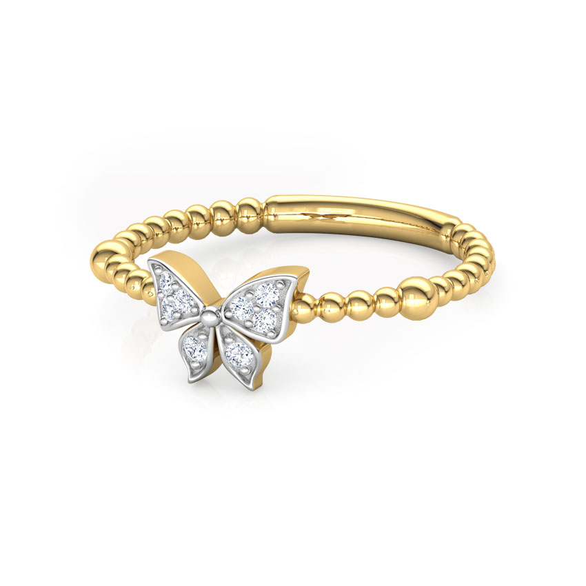 Diamond Butterfly Ring