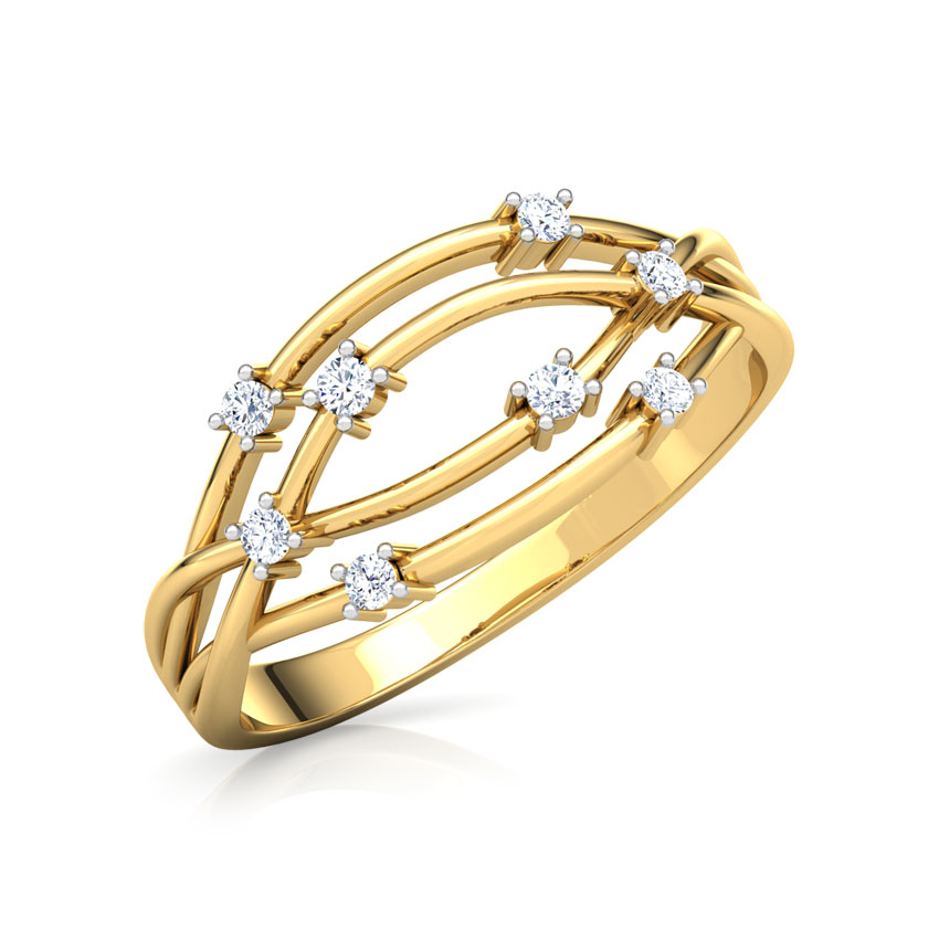 Diamond Rings 18 Karat Yellow Gold Naisha Glim Diamond Ring