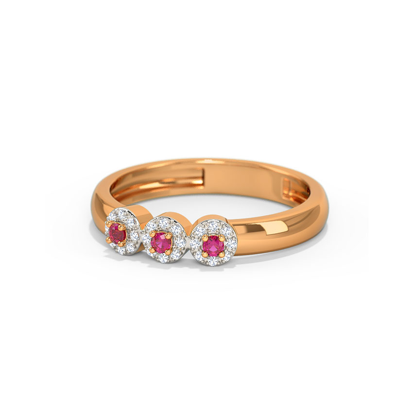 Trio Halo Gemstone Band Trio Halo Gemstone Band
