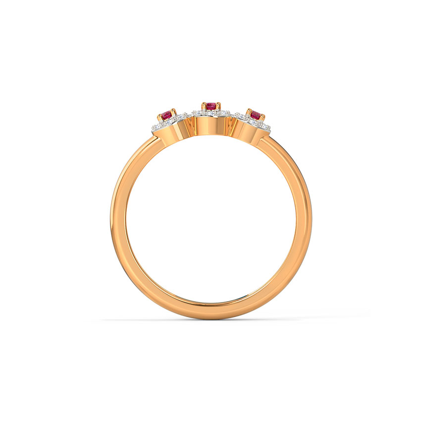 Trio Halo Gemstone Band Trio Halo Gemstone Band