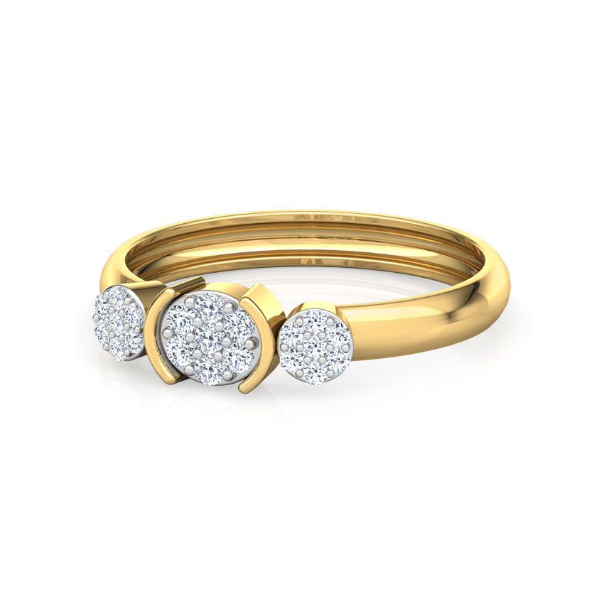 Trio Cluster Diamond Band Trio Cluster Diamond Band