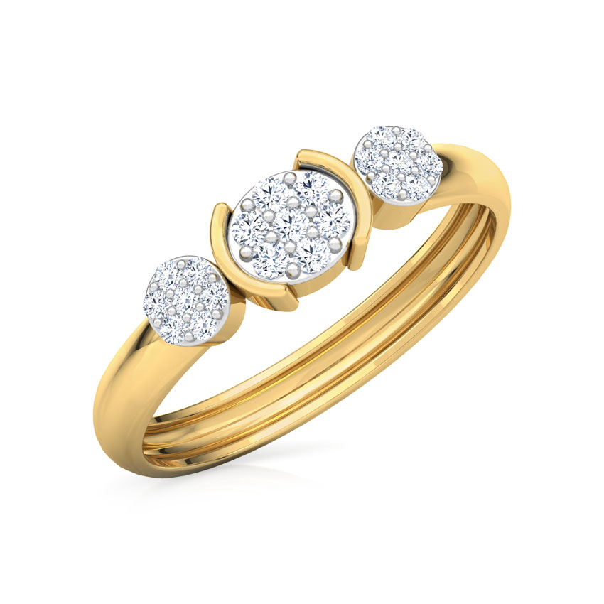 Trio Cluster Diamond Band