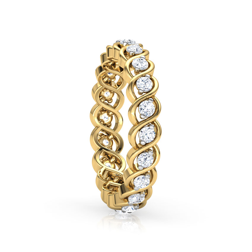 Wave Eternity Diamond Band