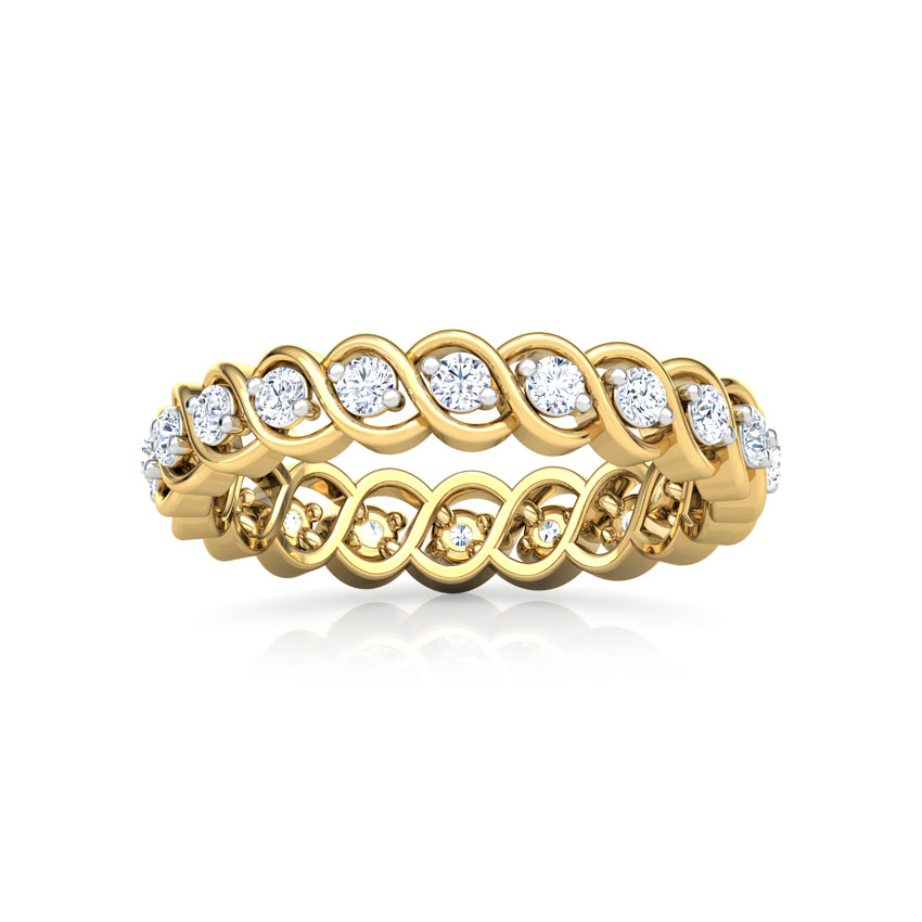 Wave Eternity Diamond Band