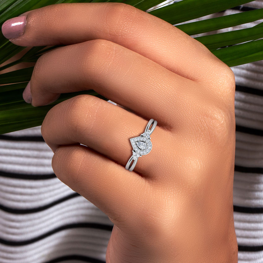 Dazzling Drop Promise Diamond Ring Dazzling Drop Promise Diamond Ring