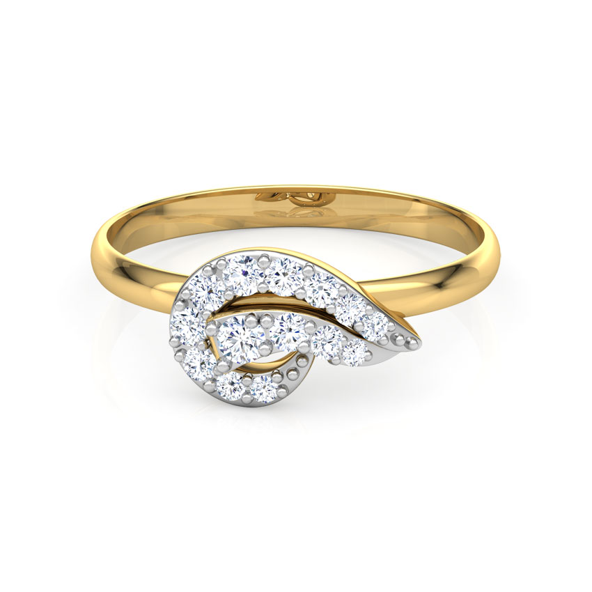 Modern Swerve Diamond Ring