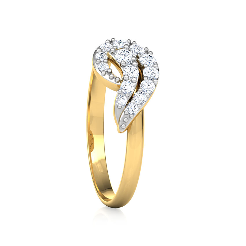 Modern Swerve Diamond Ring