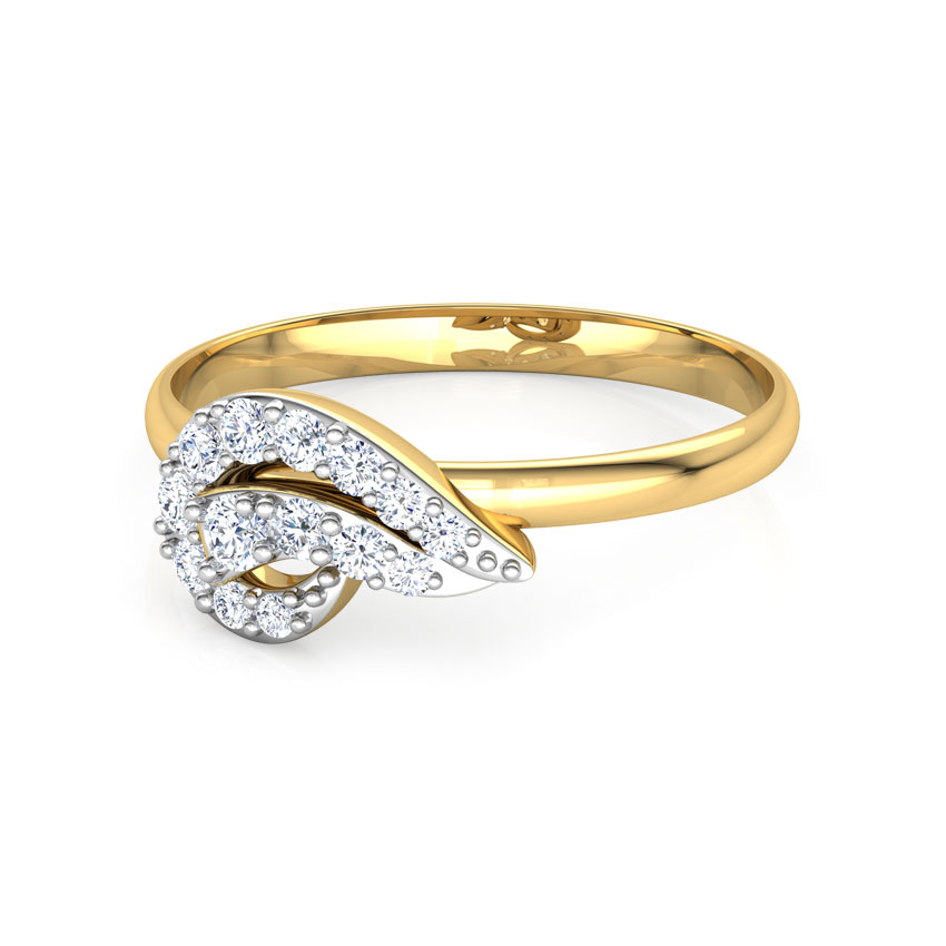Modern Swerve Diamond Ring