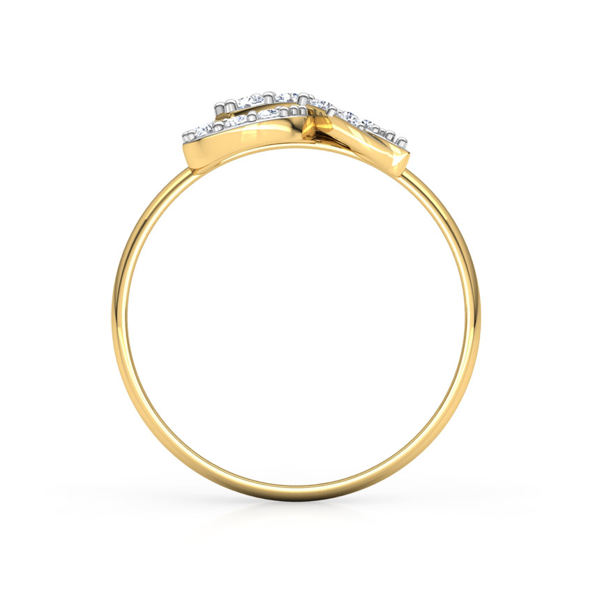 Modern Swerve Diamond Ring