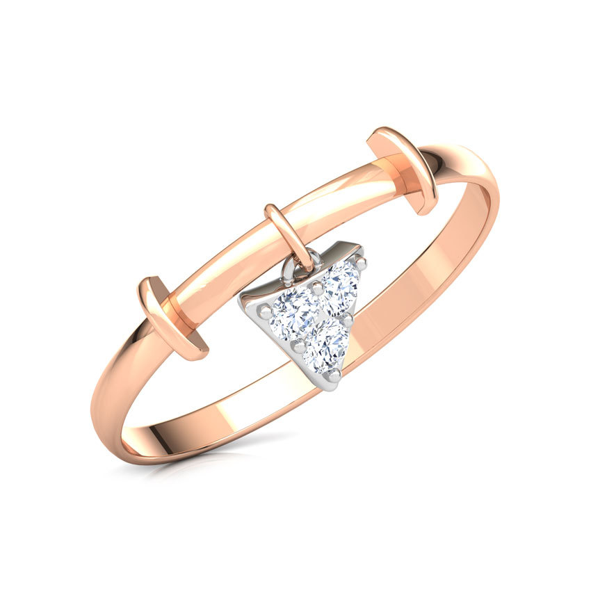Trendy Trigon Dangle Ring