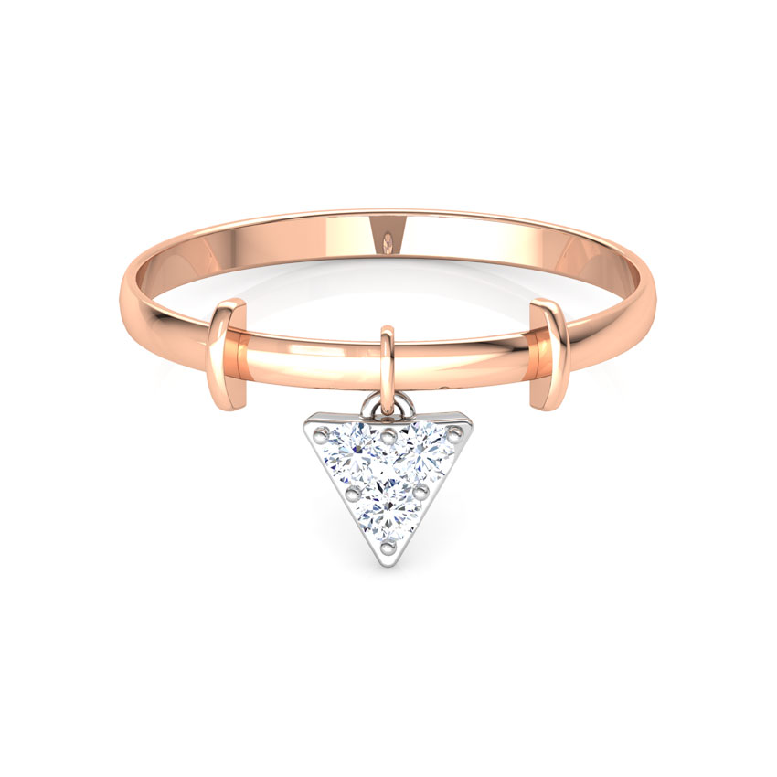 Trendy Trigon Dangle Ring