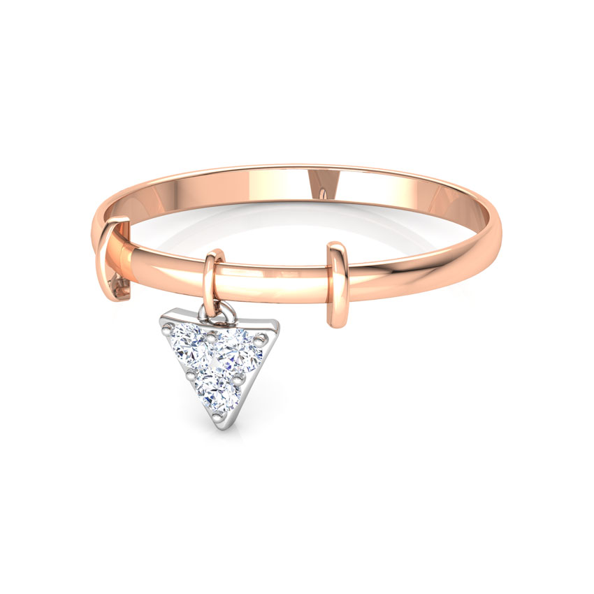 Trendy Trigon Dangle Ring