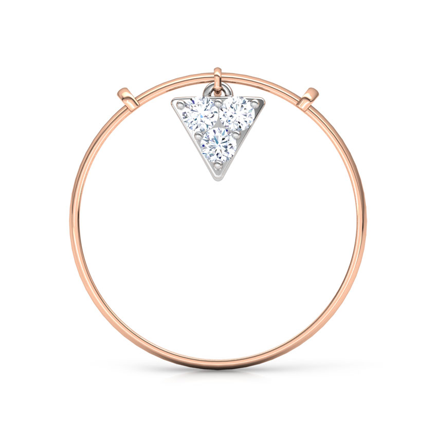 Trendy Trigon Dangle Ring