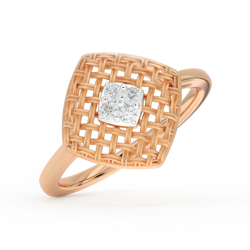 Checkered Twill Diamond Ring Checkered Twill Diamond Ring