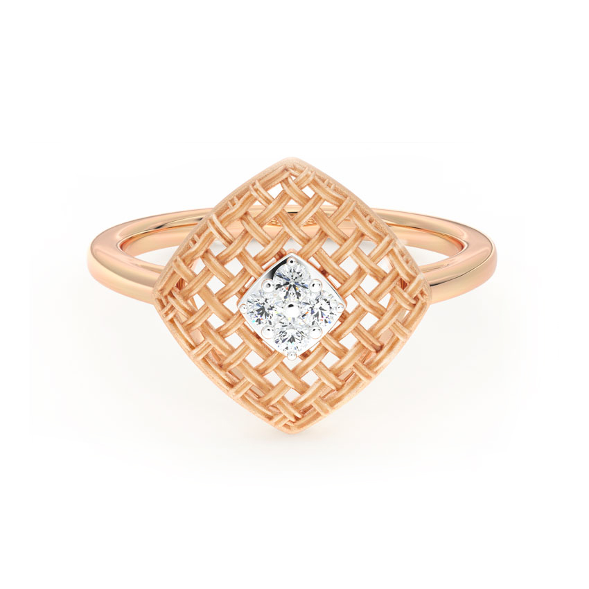 Checkered Twill Diamond Ring Checkered Twill Diamond Ring