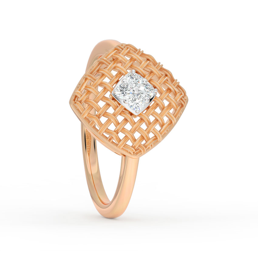Checkered Twill Diamond Ring Checkered Twill Diamond Ring