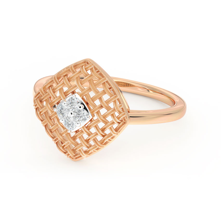 Checkered Twill Diamond Ring Checkered Twill Diamond Ring